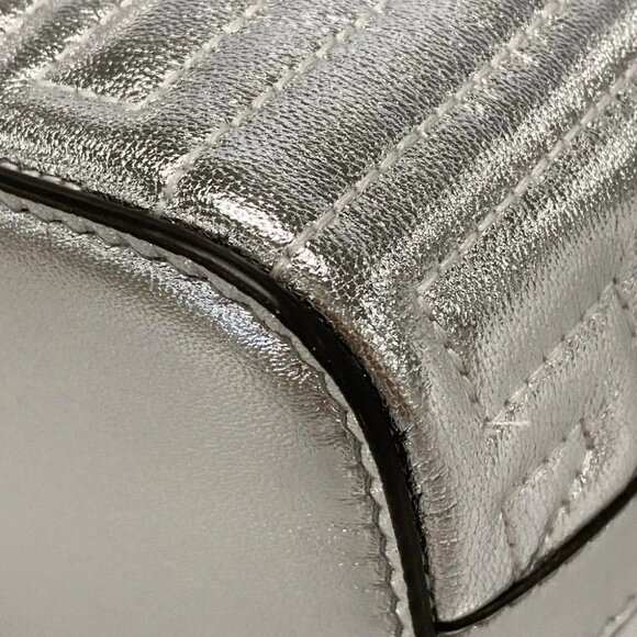 Auth FENDI Mon Tresor Silver Leather Handbag - Picture 7 of 14